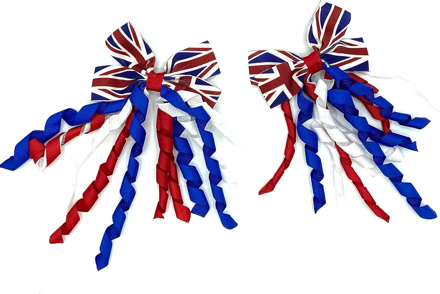 KINGS CORONATION HAIR ACCESSORIES UNION JACK BRITISH FLAG HAIR CLIPS