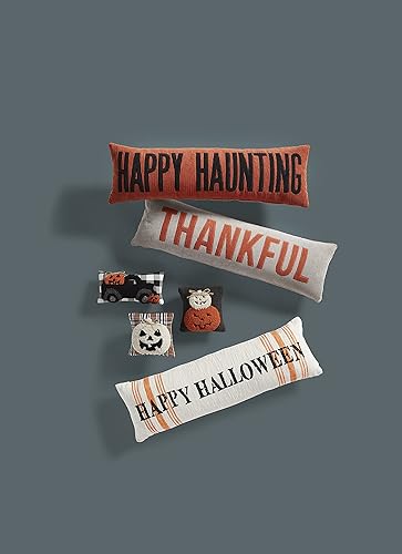 Vista 4 de Mud Pie Mini almohada de gancho de Halloween, 1 unidad (paquete de 1), dos calabazas Dos Calabaza,Camión