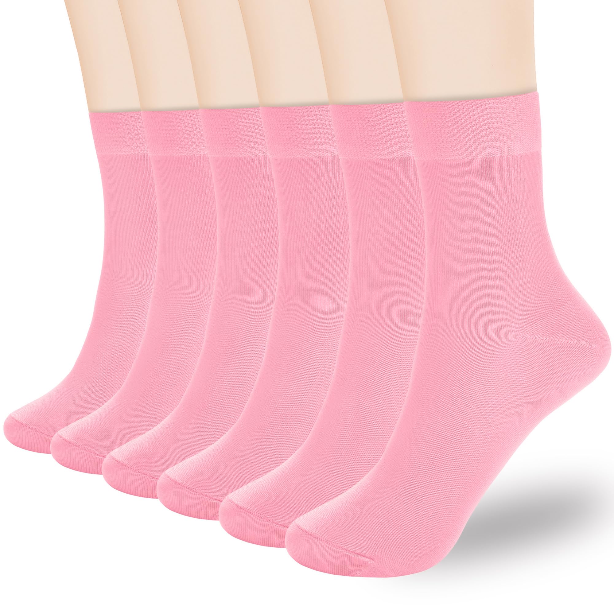 Corlap Women's Thin Above Ankle Socks - 6Pairs Cotton Casual Bootie Dress Crew Socks
