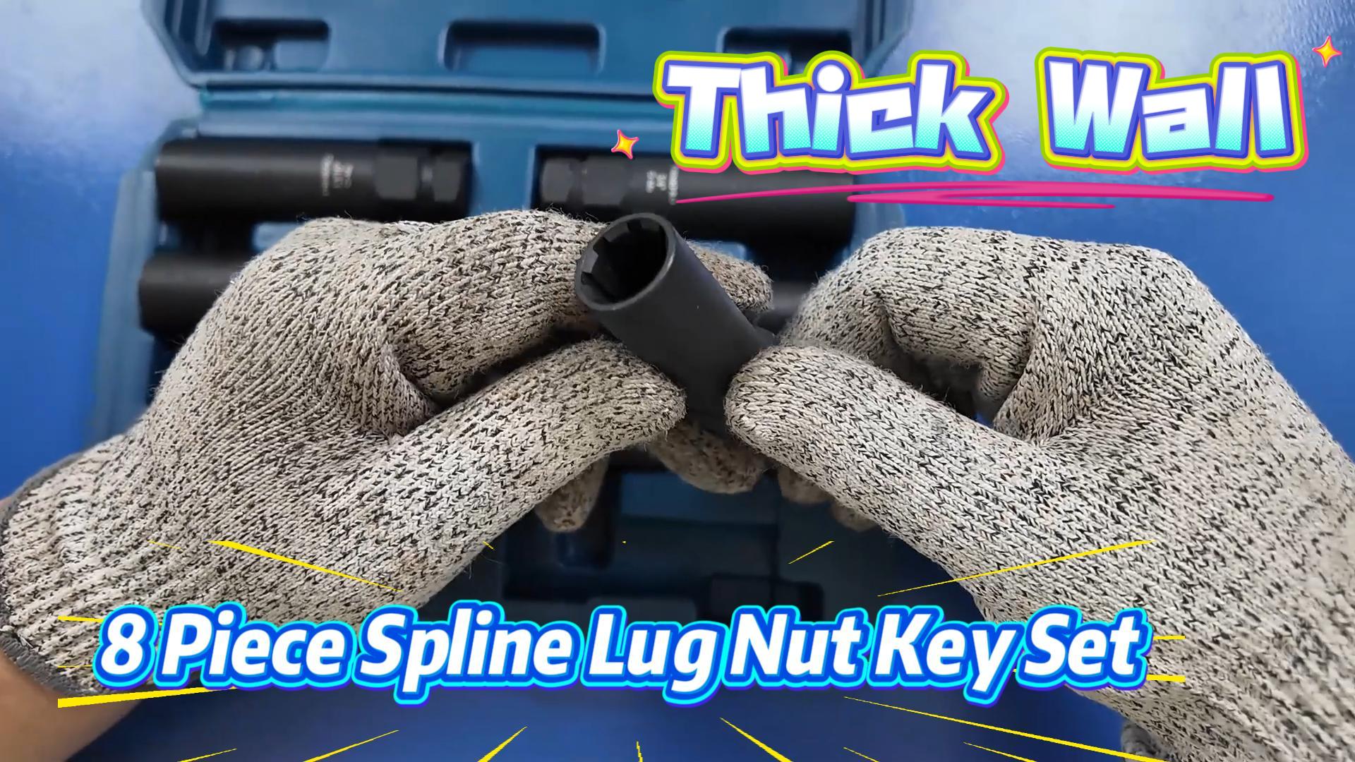 Thinkpro Wheel Lock Removal Kit - 8 Piece SAE & Metric Lug Nut Key