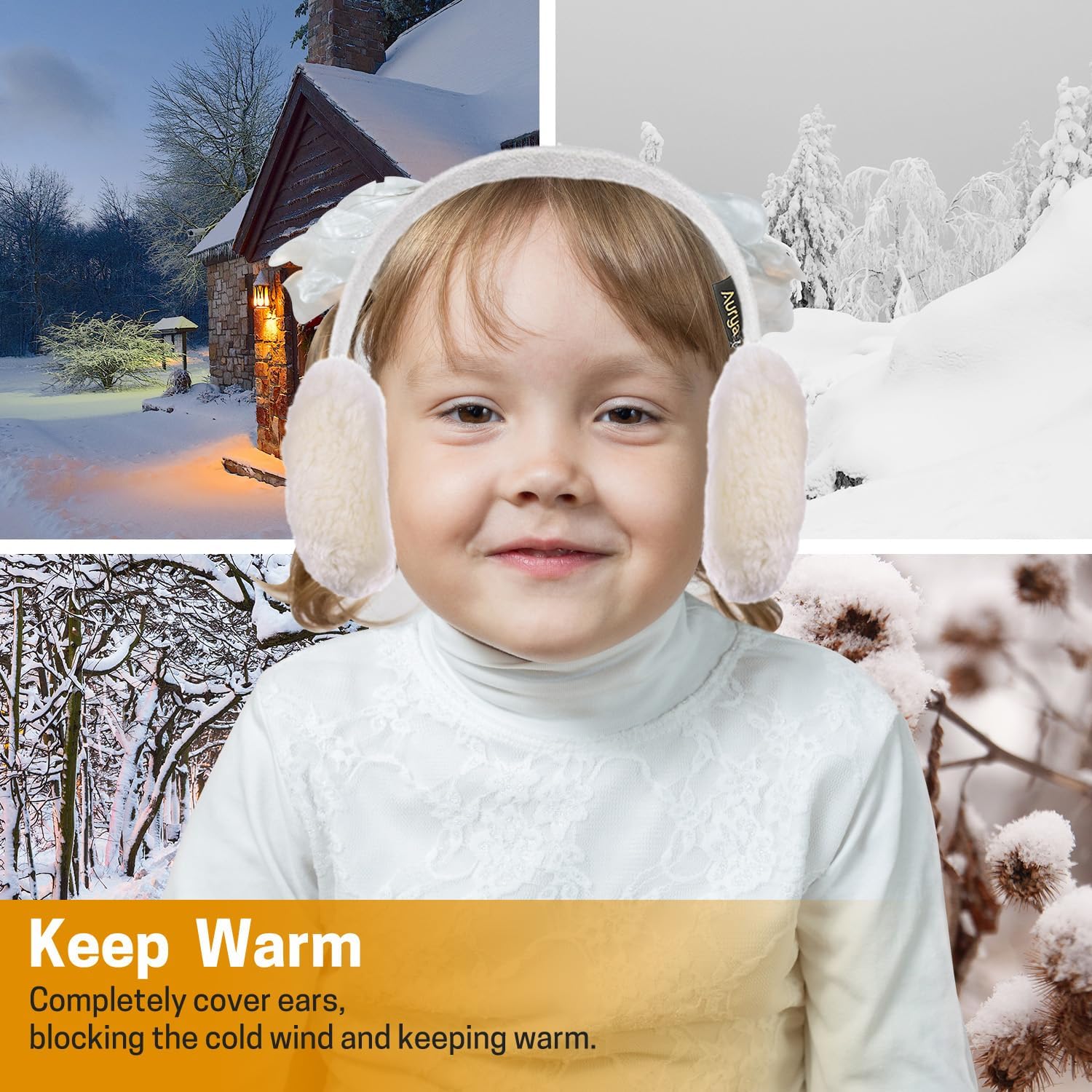 Aurya Kids Classic Ear Warmers/Earmuffs-Winter Faux Fur Warm Ear Muffs for Boys and Girls - Image 5