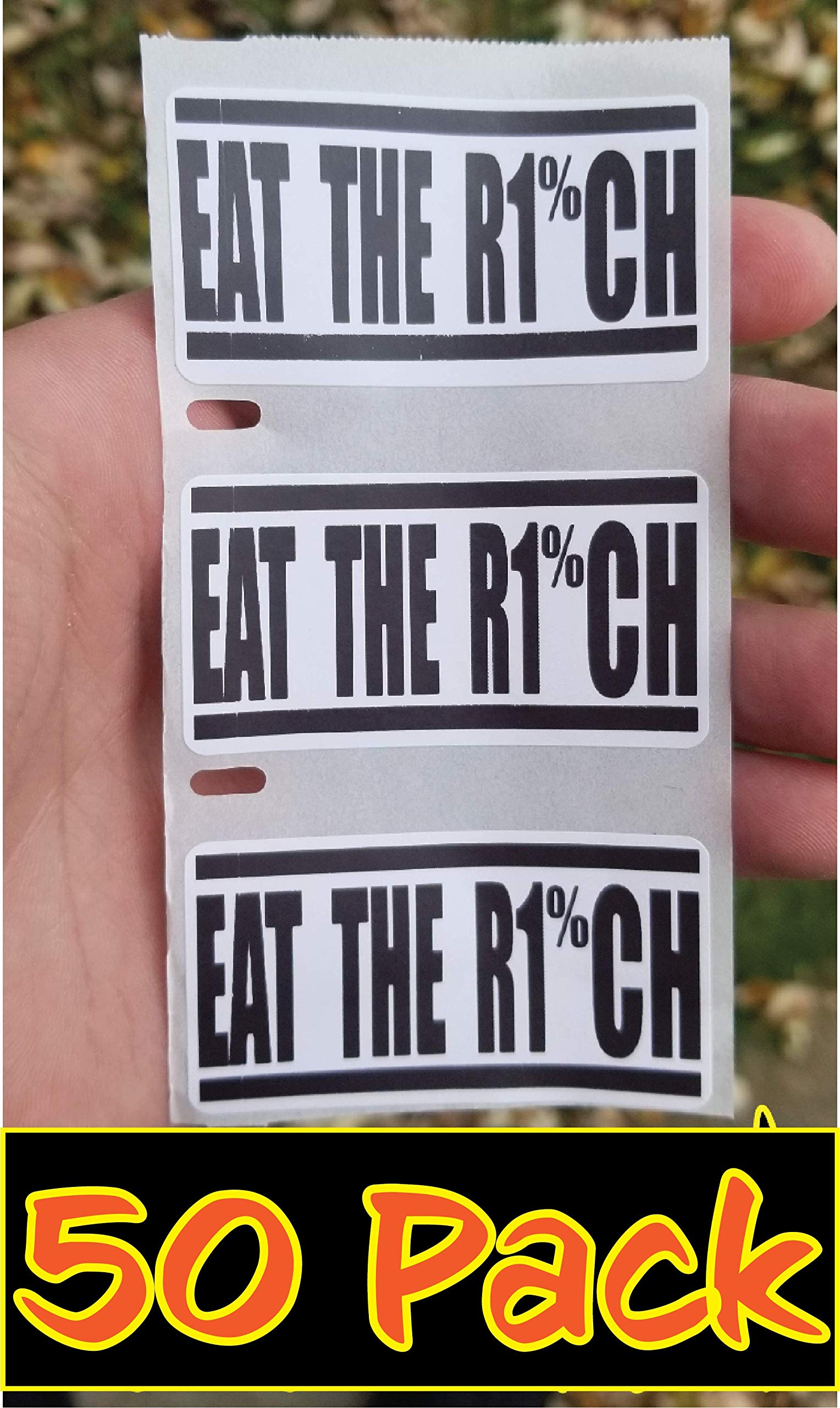 Stickers EAT The R1%CH (Lot 50) pour afficher vos convictions anticapitalistes