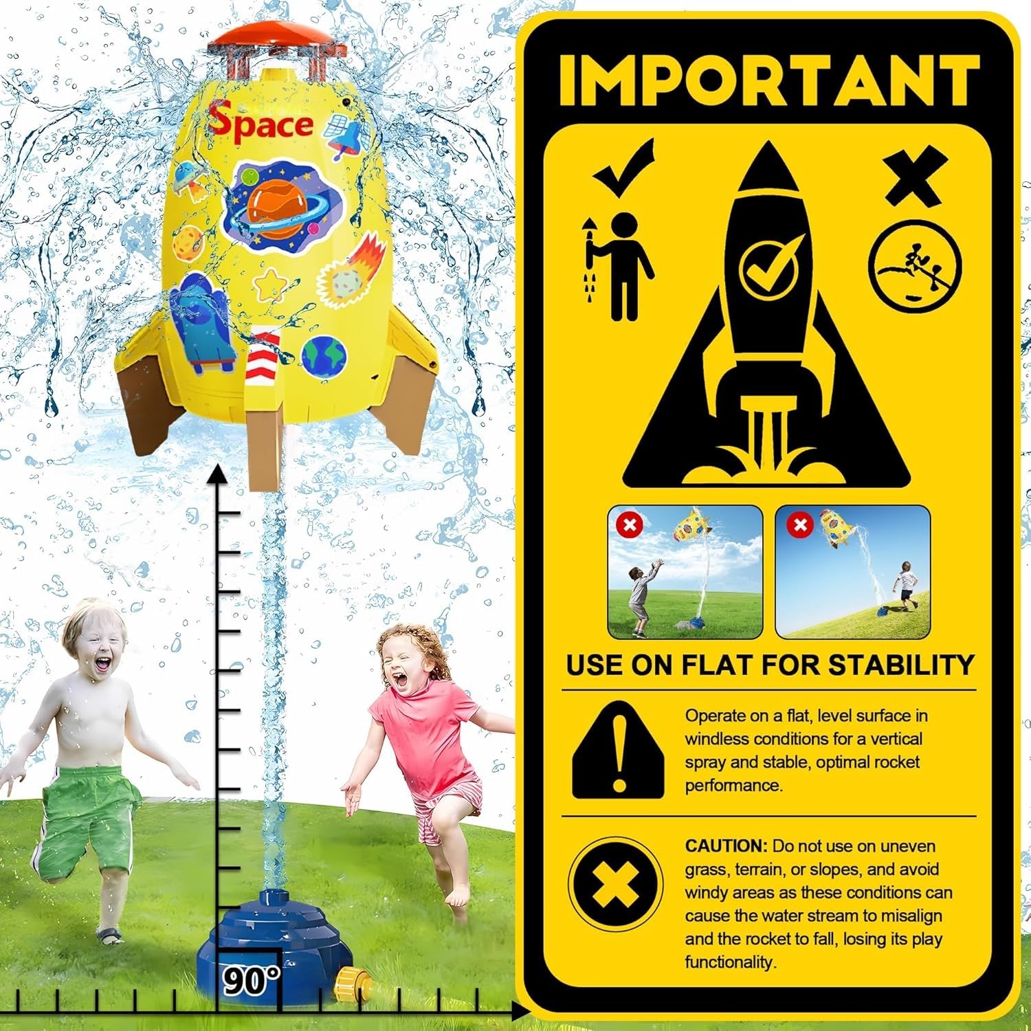 Giochi Acqua Bambini - Lanciarazzi ad Acqua per Giardino e Prato, Regalo di Compleanno per Bambini e Bambine da 3 a 14 Anni