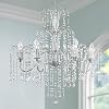 Vienna Full Spectrum Crystal Rain Chrome Silver Chandelier Lighting 29 Wide Country Clear Crystal Curved Arm 6-Light Fixture Dining Room House Foyer Entryway Kitchen Bedroom Living Room Ceilings