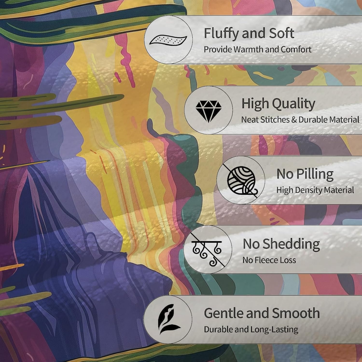 Cactus and Mountain Blanket - Soft Cozy Lightweight Flannel Throw Blanket for Couch, Bed, Travel & Outdoor | Warm Fuzzy Blankets for Adults Kids Women Boys Girls 50×60 in - Image 4