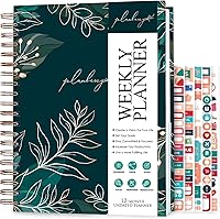 Vista 12 de PLANBERRY Agenda semanal grande prémium – Planificador de vida y presupuesto sin fecha – Organizador y diario de productividad, 8 x 10.4 pulgadas