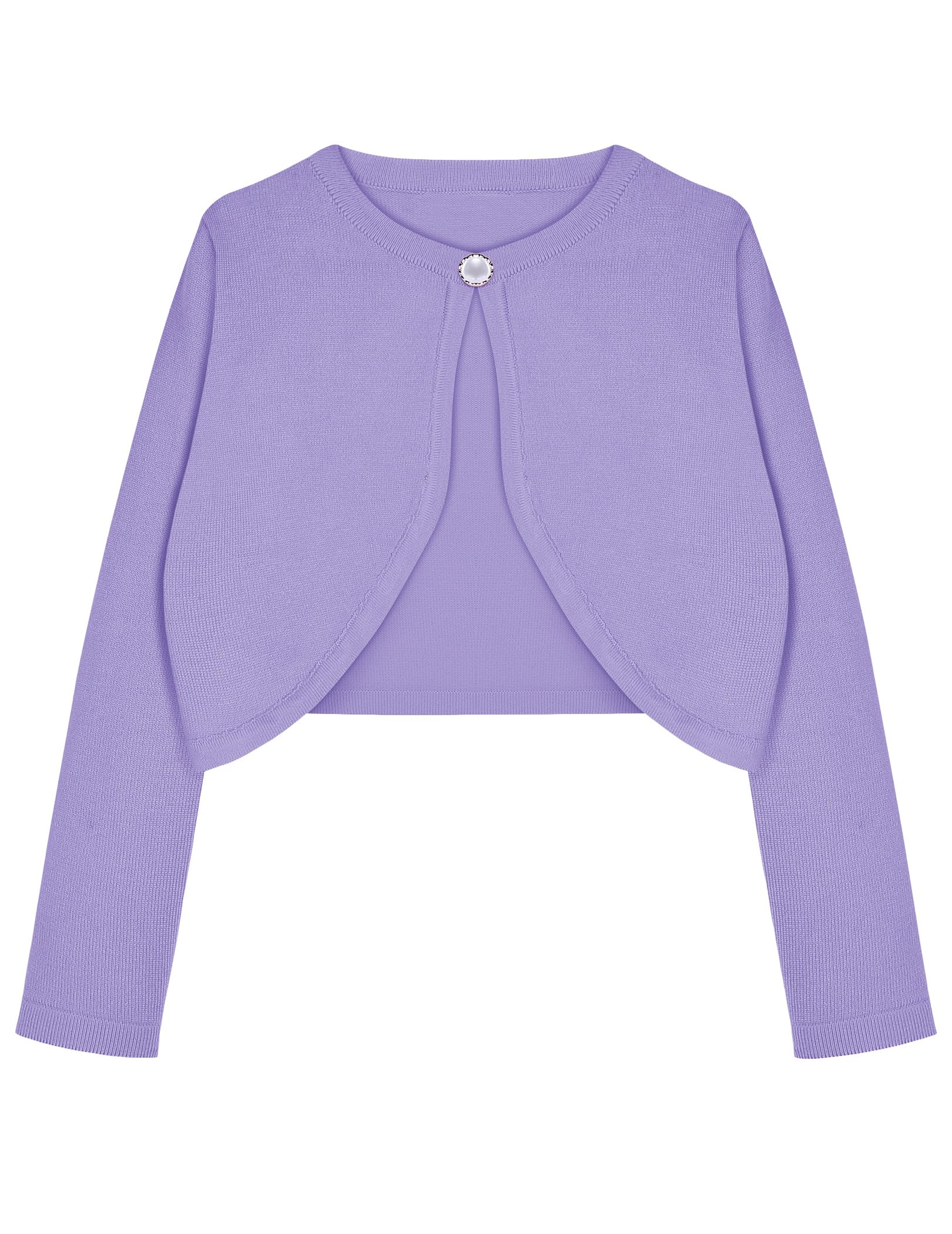 Arshiner Girls Open Front Shrug Cardigan Knit Bolero with Button Closure