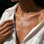 Waterproof 14K Gold Plated Initial Necklace for Women, Dainty Letter Pendant with Cubic Zirconia Charm, Non Tarnish Minimalist Layering Chain, Hypoallergenic Everyday Jewelry Gift