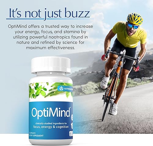 Miniatura 4 de Optimind Bacopa Monnieri Suplemento cerebral para memoria y enfoque, nootrópicos con fosfatidilserina, huperzina A, sin OMG, ingredientes