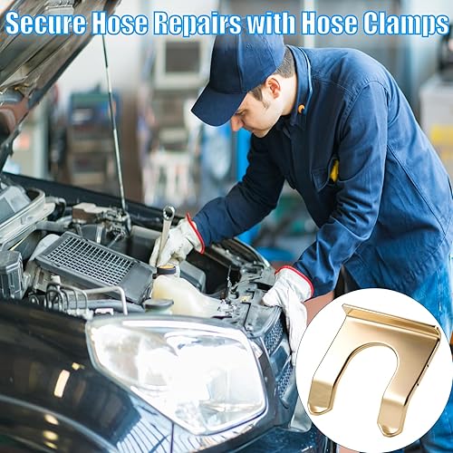 Miniatura 4 de 10 piezas de clips de línea de freno, clips de línea de freno de metal en forma de U, retenedor de línea de freno, soporte de manguera de freno,