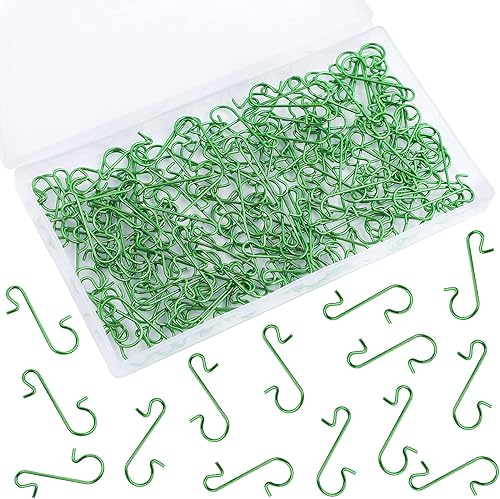 Miniatura 31 de 240 ganchos de alambre de metal para adornos de Navidad, ganchos en forma de S con caja de almacenamiento para ganchos de adornos para árbol de plata