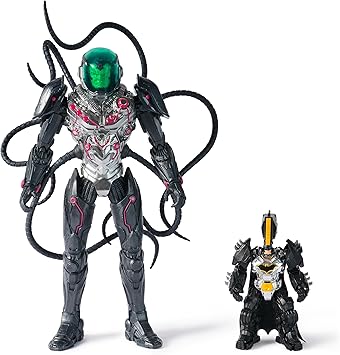 DC Comics, Metal Force Brainiac vs. Batman Action Figure Pack, 12-Inch Extra Large Brainiac, Exclusive 4-inch Batman, Includes Character Card, Kids Toys for Boys and Girls Ages 4 and Up