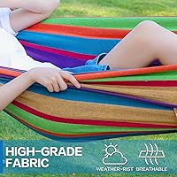 Vista 7 de PNAEUT - Hamaca resistente doble con soporte de acero, para 2 personas, ahorra espacio, para jardín, patio, exterior, capacidad de 450 libras