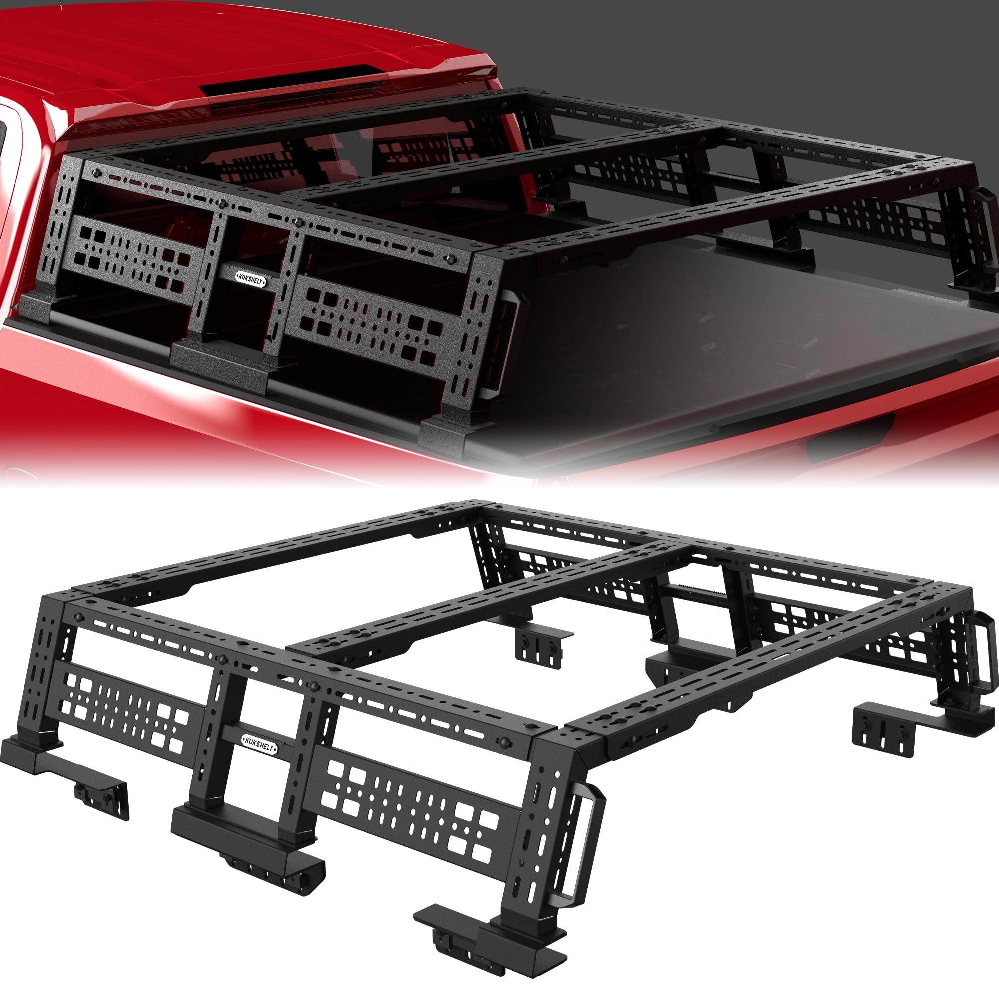 KOKSHELY Overland Truck Bed Rack for Full-Size and Mid-Size Pickups