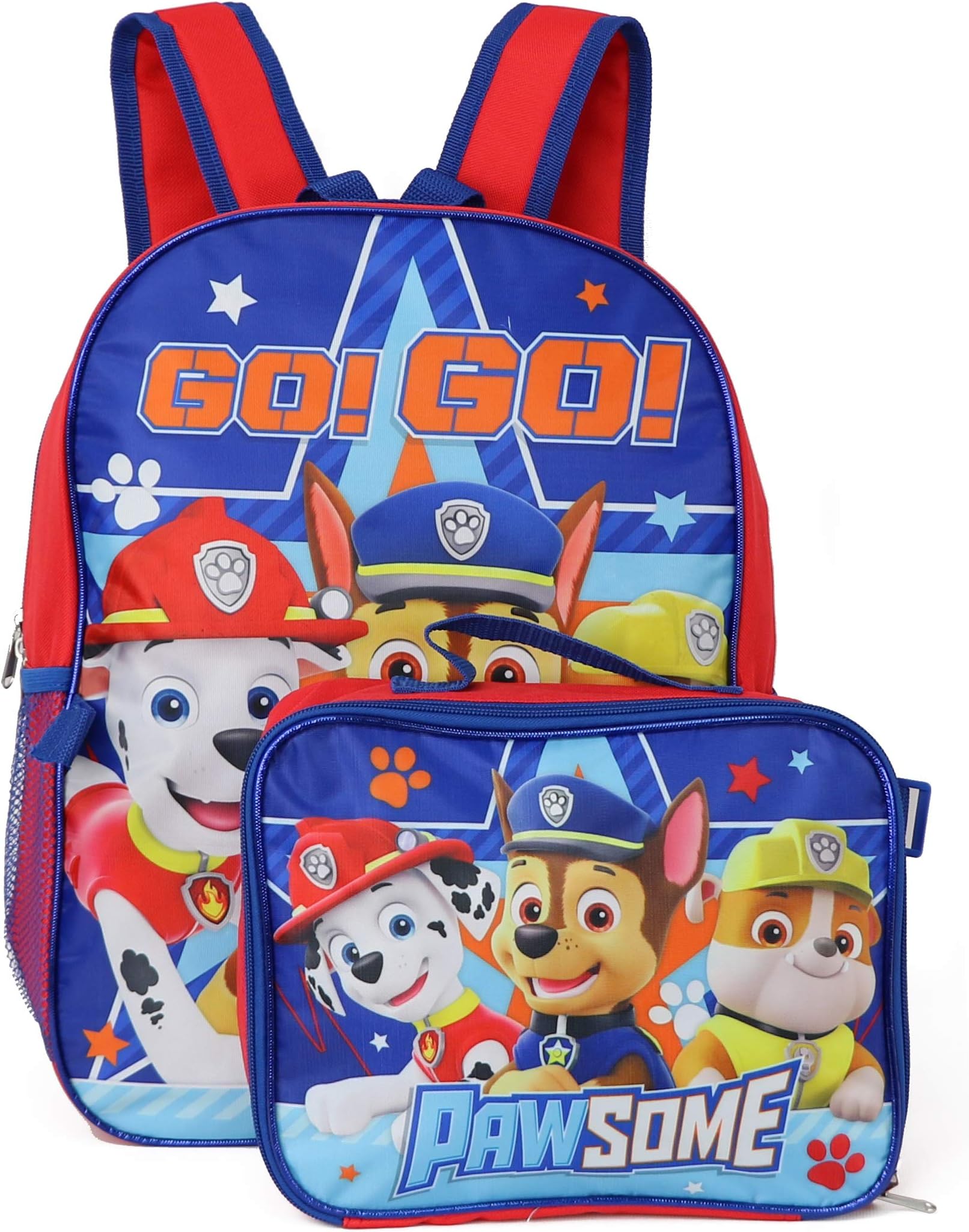 Boy Paw Patrol 16" Backpack With Detachable Matching Lunch Box