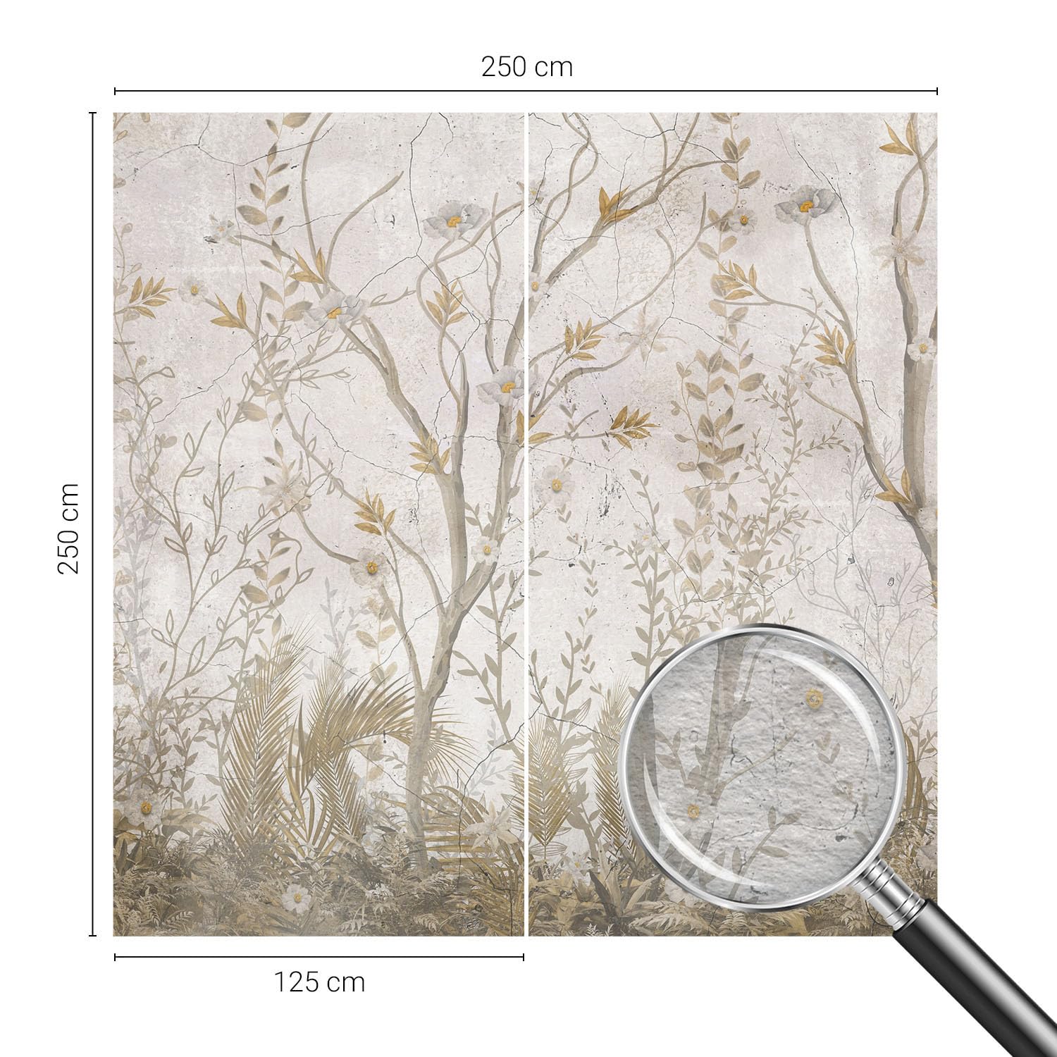 Papel Pintado Textil De Tejido No Tejido 250x250 cm Un rincón del bosque