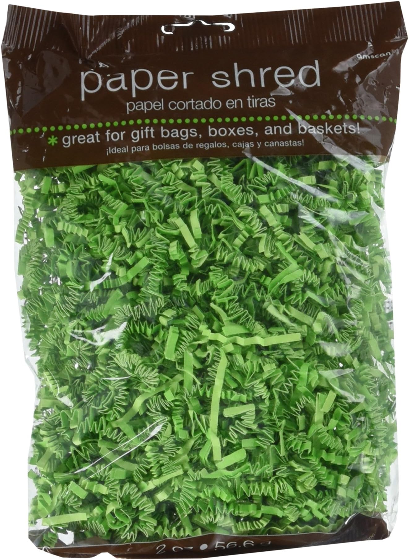 Amscan Paper Shred, 2 Ounce (Pack of 1), Lime