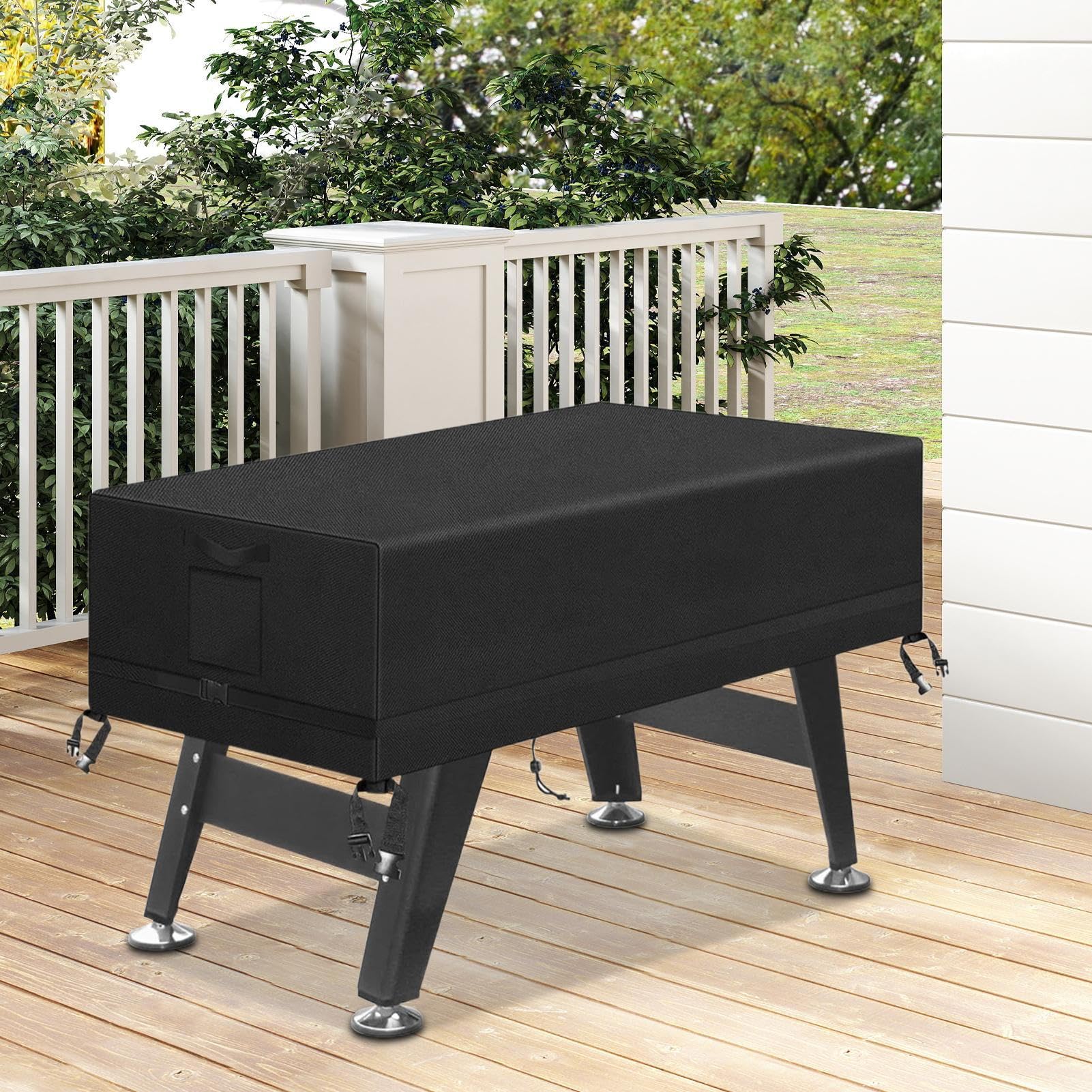 Protección para Mesa de Fútbol, Funda Protectora Para Juego de Futbolín Exterior Con Hebilla Ajustable, Protector de Muebles de Exterior Resistente al Agua y UV para Patio Jardín Terraza