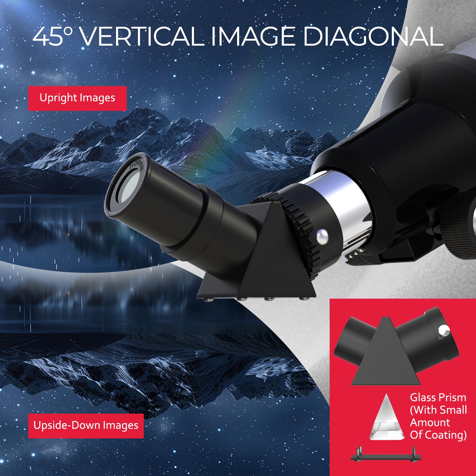 Télescope pour Débutants, Télescope Astronomique Réfracteur 70mm d'Ouverture avec 300mm de Distance Focale, Grossissement 15X-150X, Trépied, Adaptateur pour Téléphone, Télécommande sans Fil