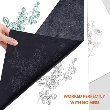 psler 100 Sheets Carbon Paper Sheets, Carbon Transfer Paper with 3PCS Embossing Stylus for DIY Woodworking, Paper, Canvas and Other Art Craft Surfaces(7.3 by 10 Inch)