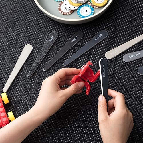 Miniatura 6 de Honoson 40 Piezas Palos de Pulido Palos de Lijado para Modelos de Plástico Metal Madera Herramientas de Lijado y Pulido Accesorios de Pulido de