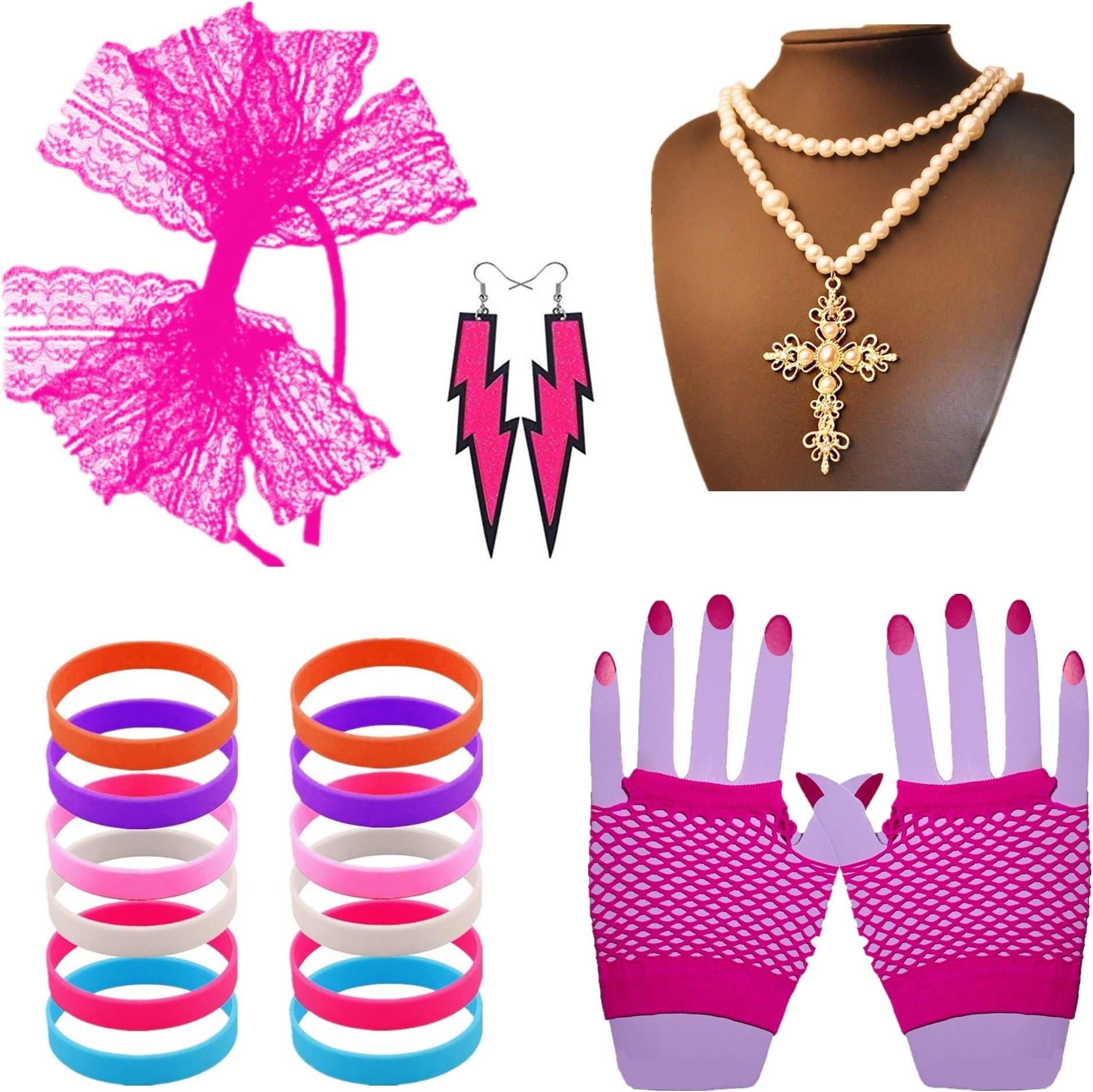 Madonna Costume Accessories for Women | 80s Party or Retro Costume Party