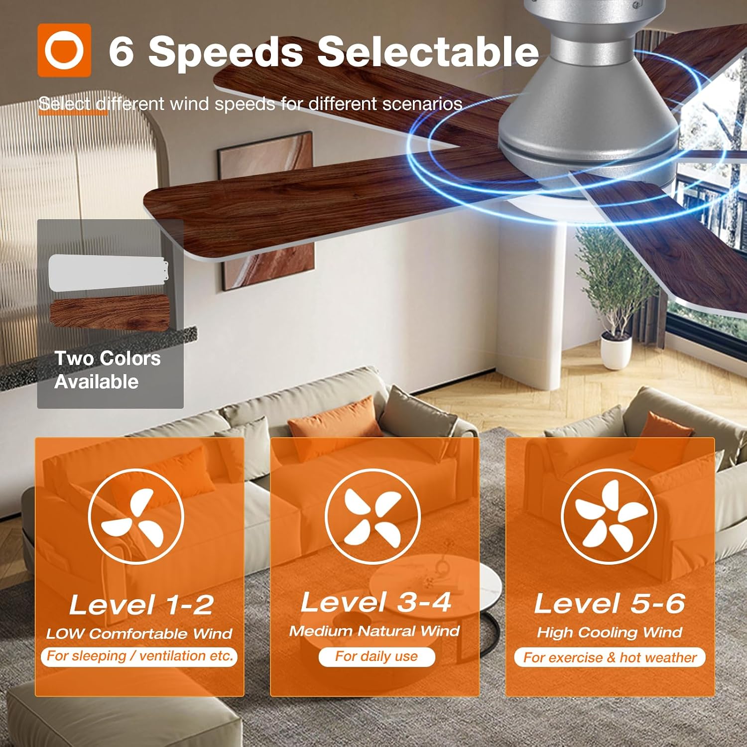 addlon Ceiling Fans with Lights, 42 Inch Low Profile Ceiling Fan with Light and Remote Control, Flush Mount, Reversible, 3CCT, Dimmable, Quiet, Silver Small Ceiling Fan for Bedroom Indoor/Outdoor Use