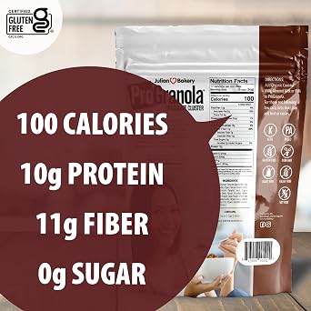 Julian Bakery ProGranola Cereal | Chocolate | 10g Protein | Paleo | 2 Net Carbs | Gluten-Free | Grain-Free | 17 Servings