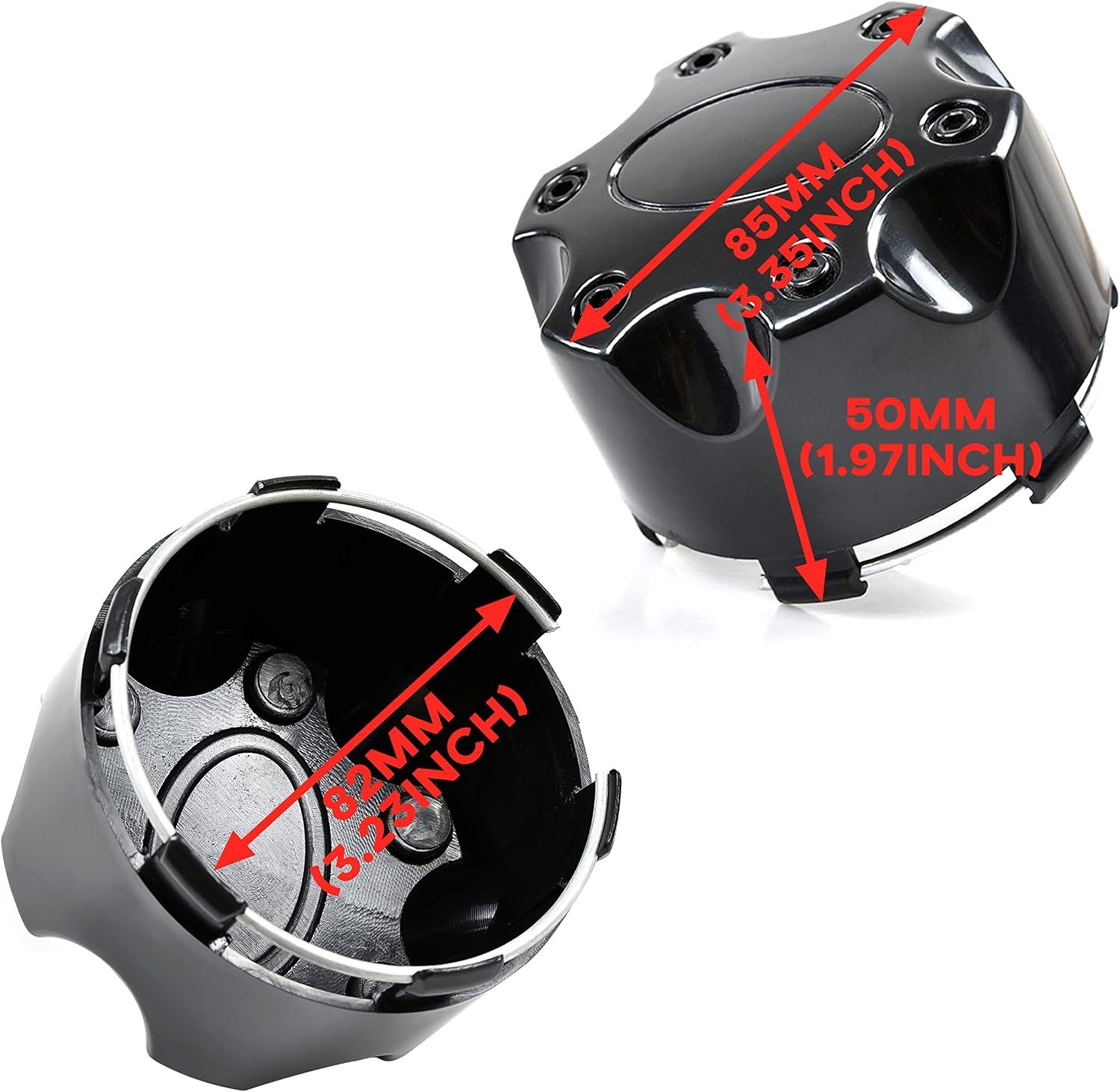 Flat Center Cap for Polaris RZR XP XP4 1000 14-23, Ranger XP 1000/Crew 18-25 Accessories, Tire Wheel Hub Caps Center Covers(Only fit for original 14 inches wheels, Replace #1521509-521, 4PCS)