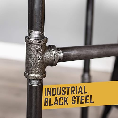 Miniatura 8 de PIPE DECOR Base de mesa de comedor de cocina industrial, tubo de 34 pulgadas, marco de metal rústico de 30 pulgadas de altura para oficina en casa,