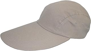 CTM Cotton Long 5 Inch Bill Visor Baseball Cap