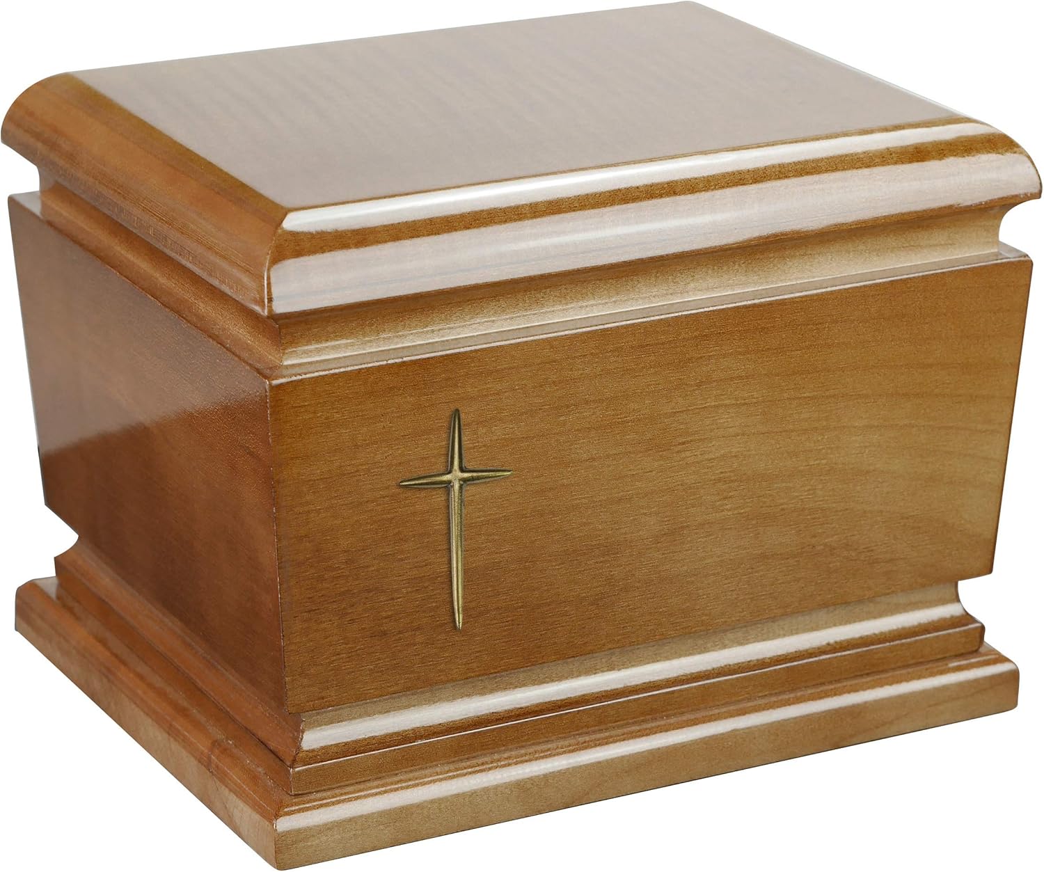 Remember Forever Wooden Cremation Ashes Urn for Adult Unique Memorial Funeral Ashes Urn . Human Cremation Urn (Plain/Memorial Plaque)
