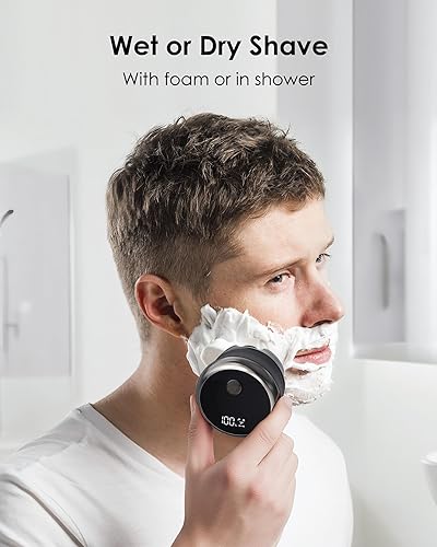 Miniatura 6 de Afeitadoras de cabeza para hombres calvos, maquinilla de afeitar eléctrica de 10,000 RPM con pantalla LED, afeitadora giratoria magnética 5D,