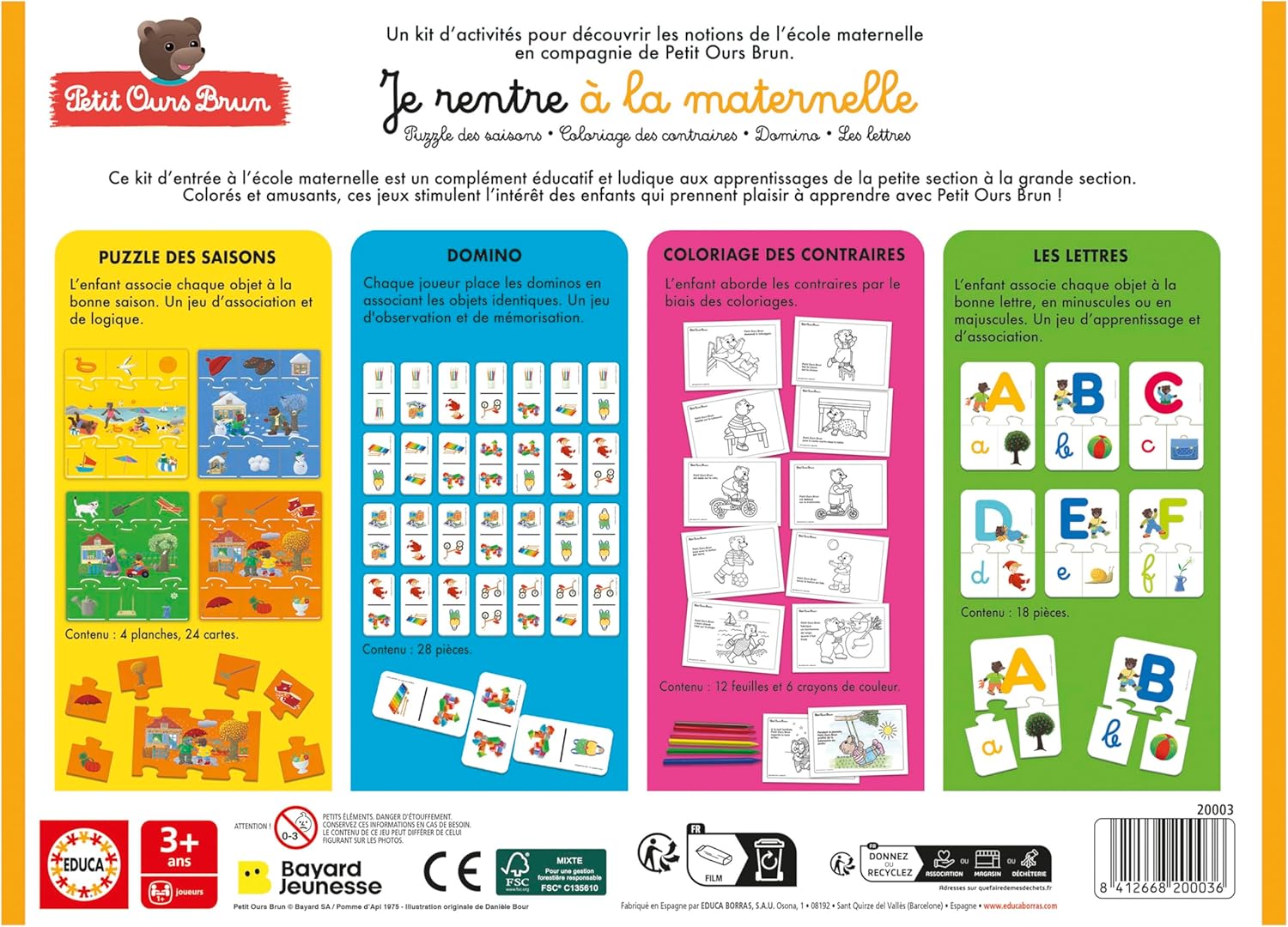 Educa - Little Brown Bear I Go Back to Kindergarten (20003)