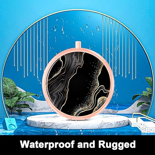 Miniatura 5 de Rouidr Pastillero, caja de píldoras de 3 compartimentos, pequeño estuche de medicinas de metal para viajes para bolso y bolsillo, oro rosa, lujo