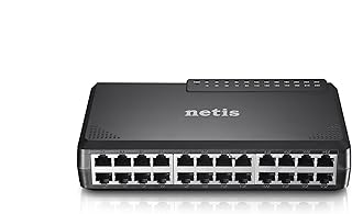 Netis ST3124P 24 Port 10/100Mbps Fast Ethernet Rackmount Switch with Plug-and-Play | Auto MDI/MDI-X, Desktop Ethernet Splitter and Hub, Plug and Play, Traffic Optimization, Compact Design