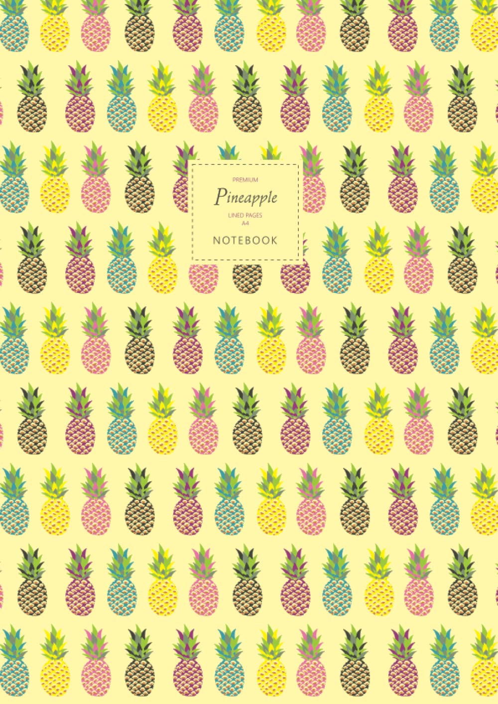 Pineapple Notebook, Lined Pages, A4
