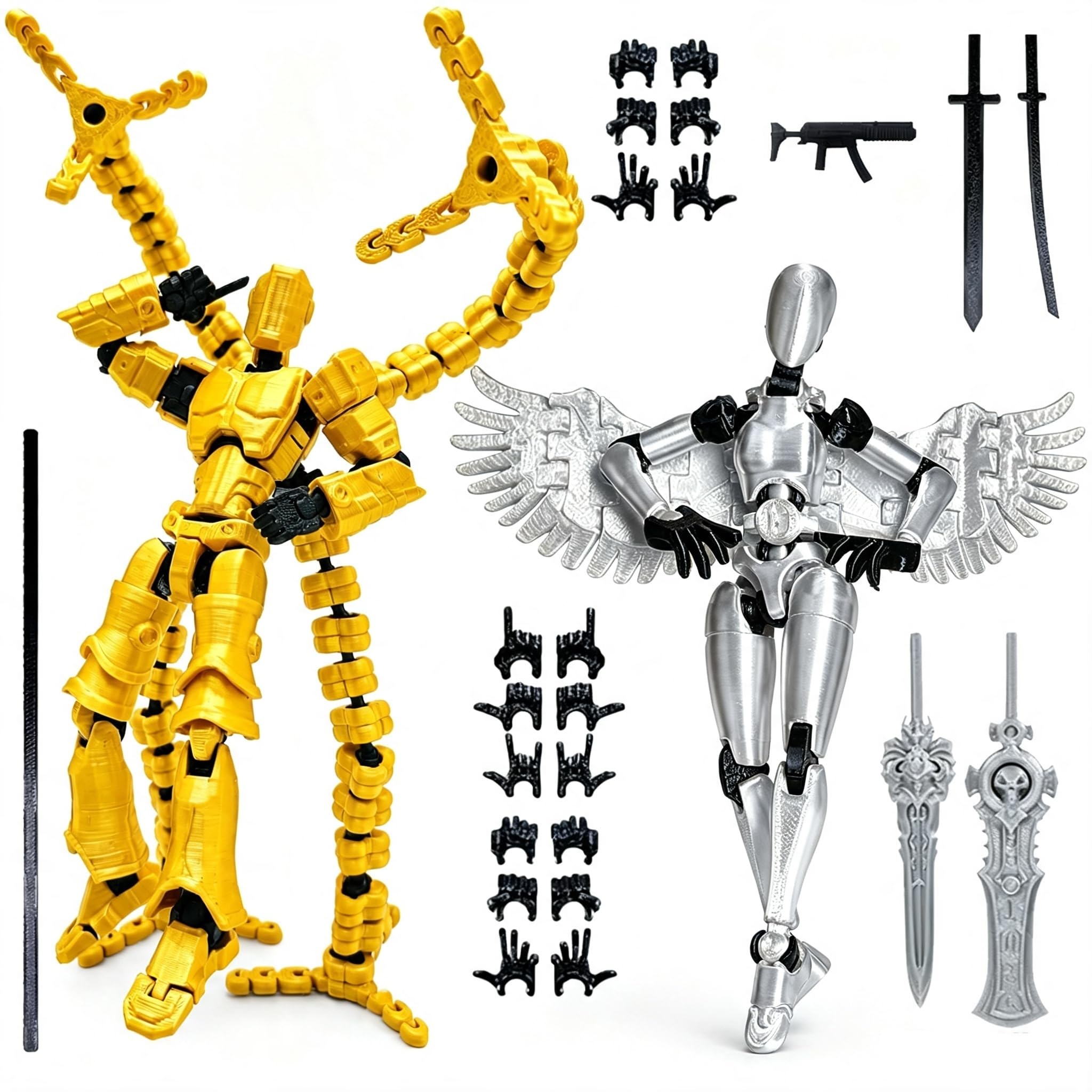 Amazon.com: T13 3D Action Figure Set Assembly Completed 2PCS