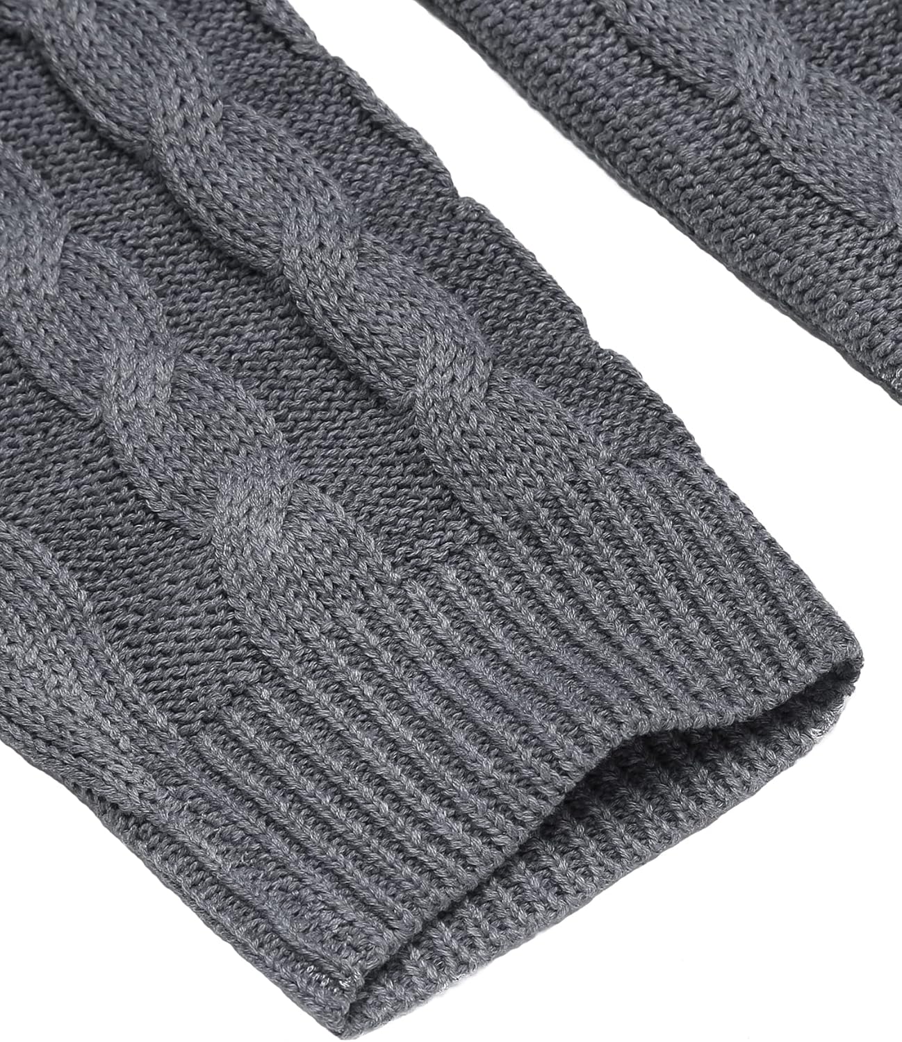 COOFANDY Men's Shawl Collar Pullover Sweater Slim Fit Casual Button Cable Knit Sweaters - Image 5