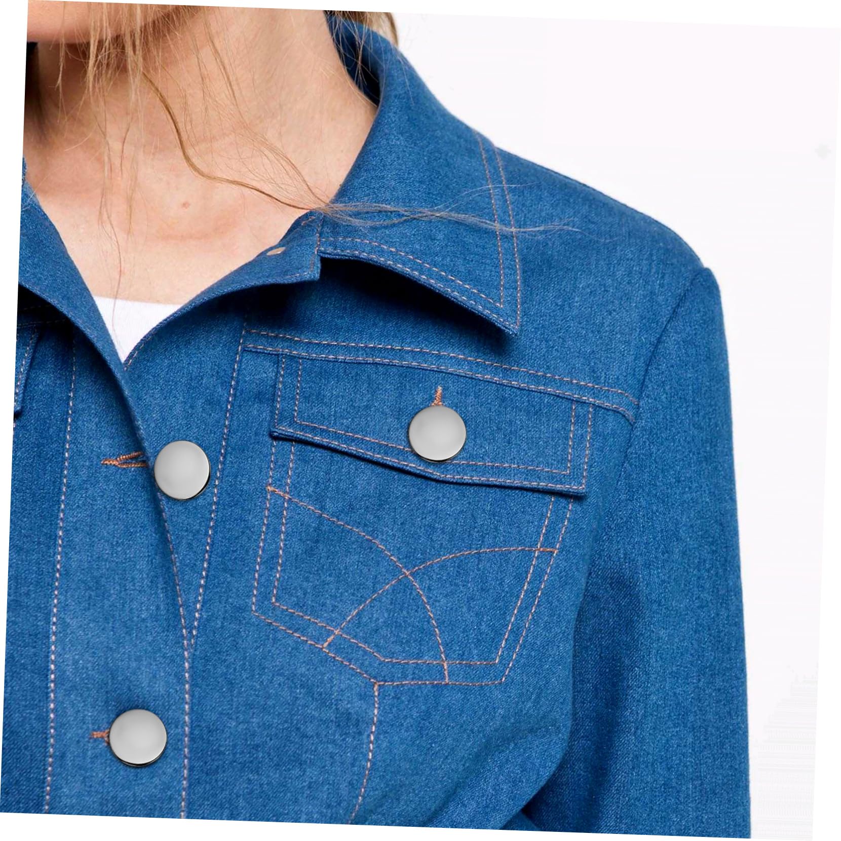 jojofuny 4 Set Bottone in Vita Fibbia Perni Dei Pulsanti Bottone Dei Jeans Regolatore Della Vita Pantaloni Tenditori Stringi Bottoni Jeans Cucire Blu Lega Di Zinco 30 Pezzi*4