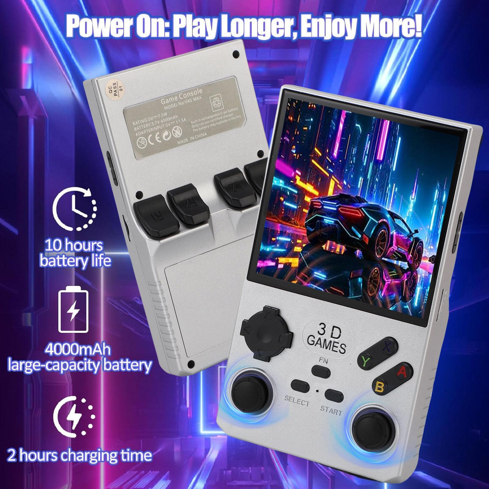 Consola Retro Portátil HD De 3.5 Pulgadas Con Chip ATJ2273S, Batería De 2000 MAh, 32 GB Incluidos, Para Juegos Emuladores