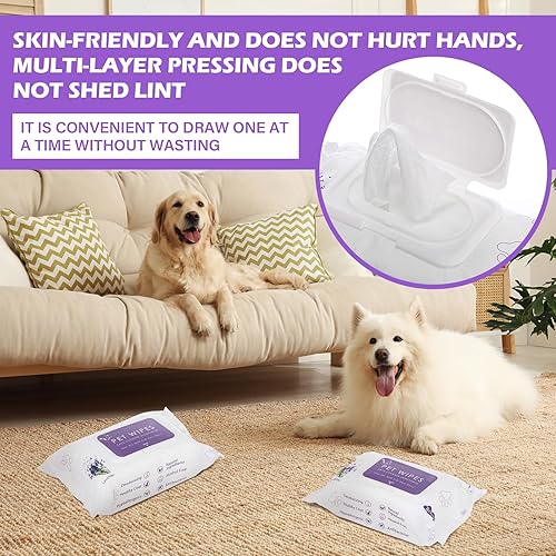 Miniatura 6 de Treela 10 paquetes de 800 toallitas para perros, toallitas para mascotas, suministros de aseo para cachorros, glúteos, orejas, piel, ojos, limpieza