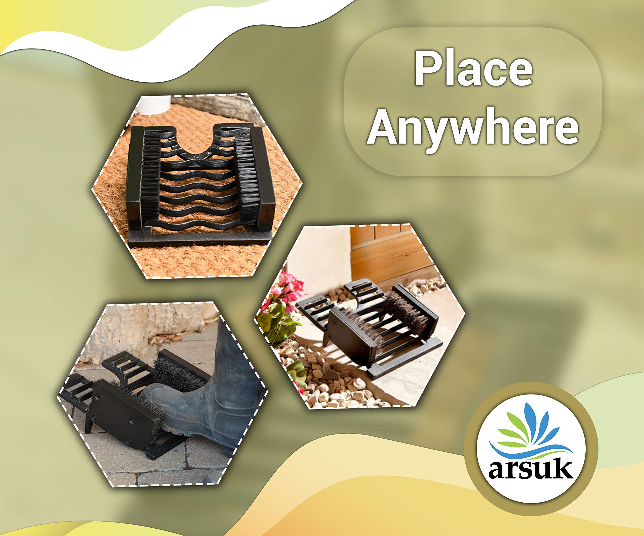 ARSUK Welly Boot Rack, Metal Shoe Racks Storage Unit, Over the Door