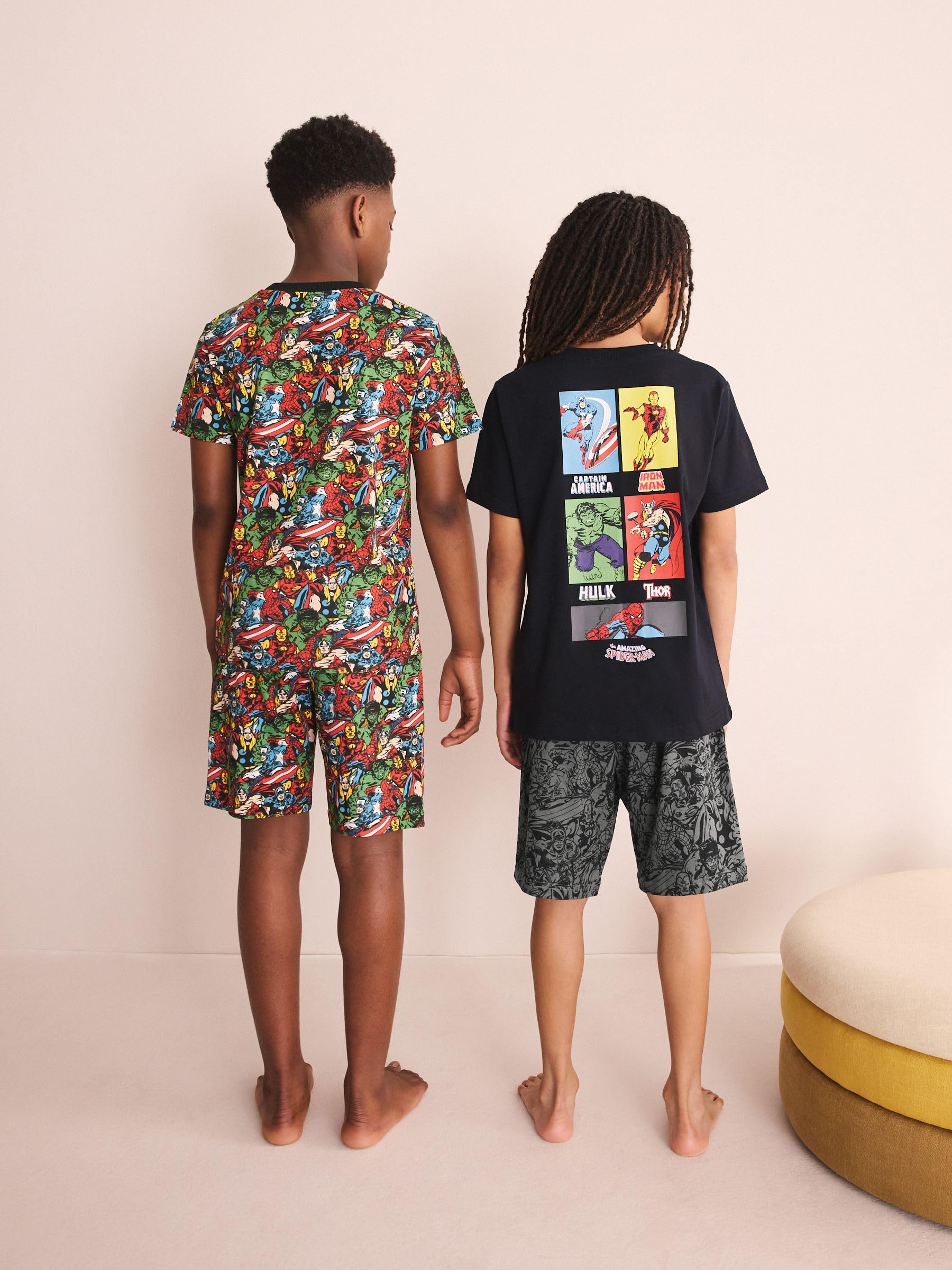 NEXT Jungen Marvel Kurze Schlafanzüge, 2er-Pack