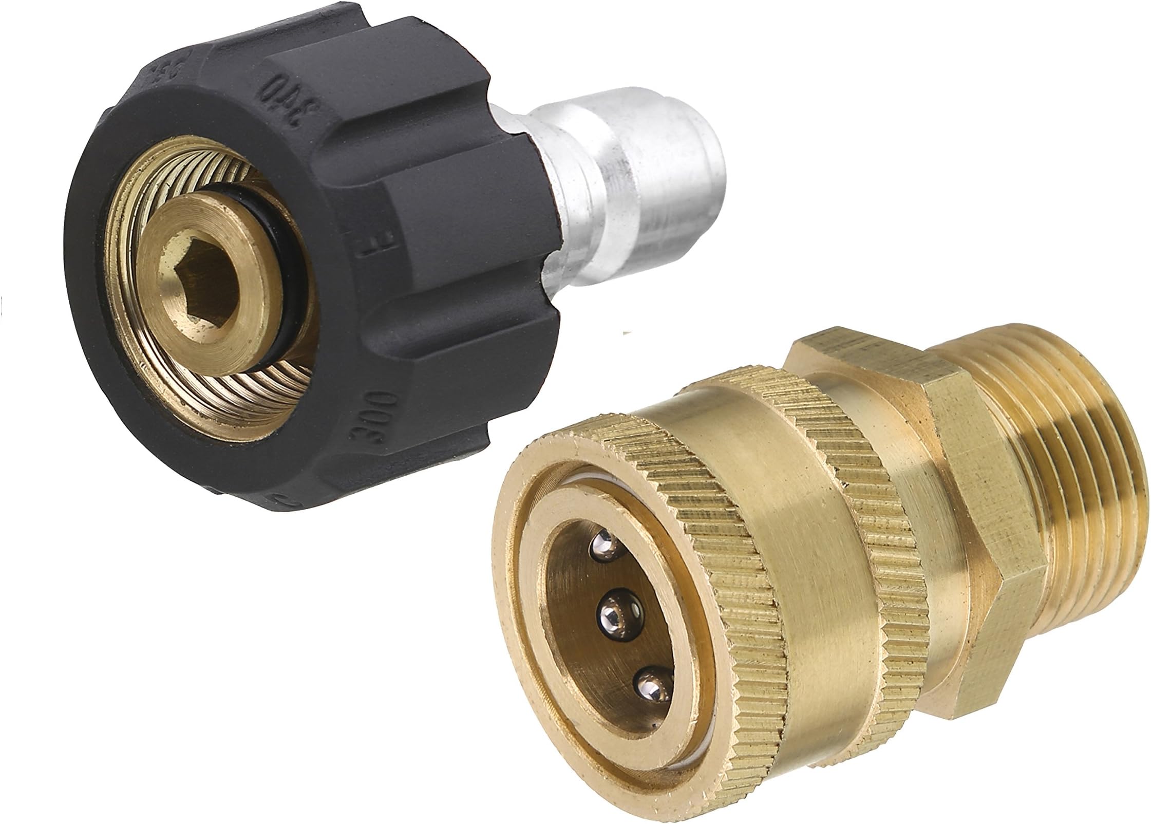Tool Daily Pressure Washer Adapter Set, Quick Connect Kit, M22 14mm to M22 Metric Fitting, 5000 PSI