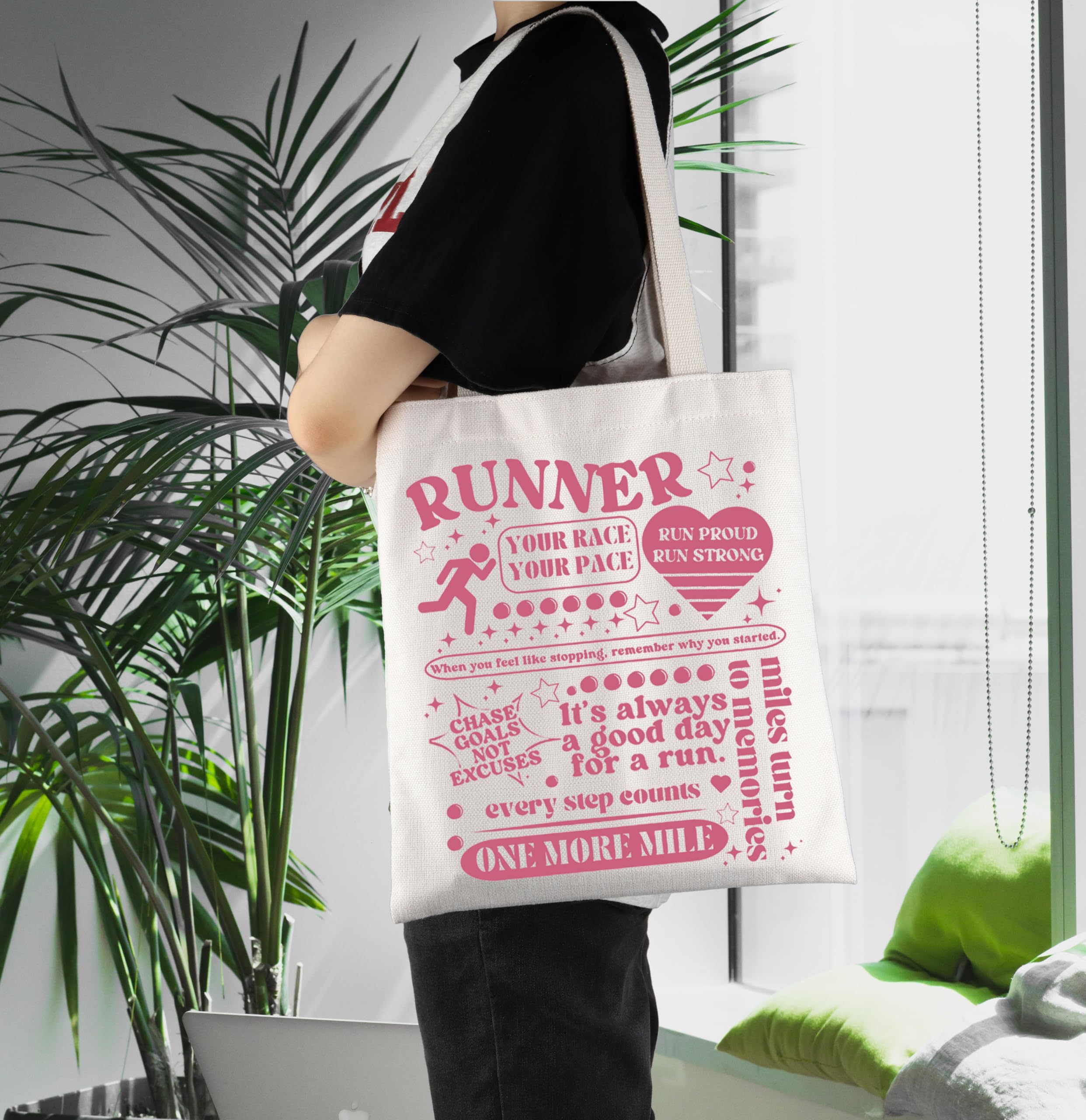 ENSIANTH Runner Gift Marathon Lover Tote Bag Cross Country Running Enthusiast-Track Team-Running Gift Love to Run Handbag