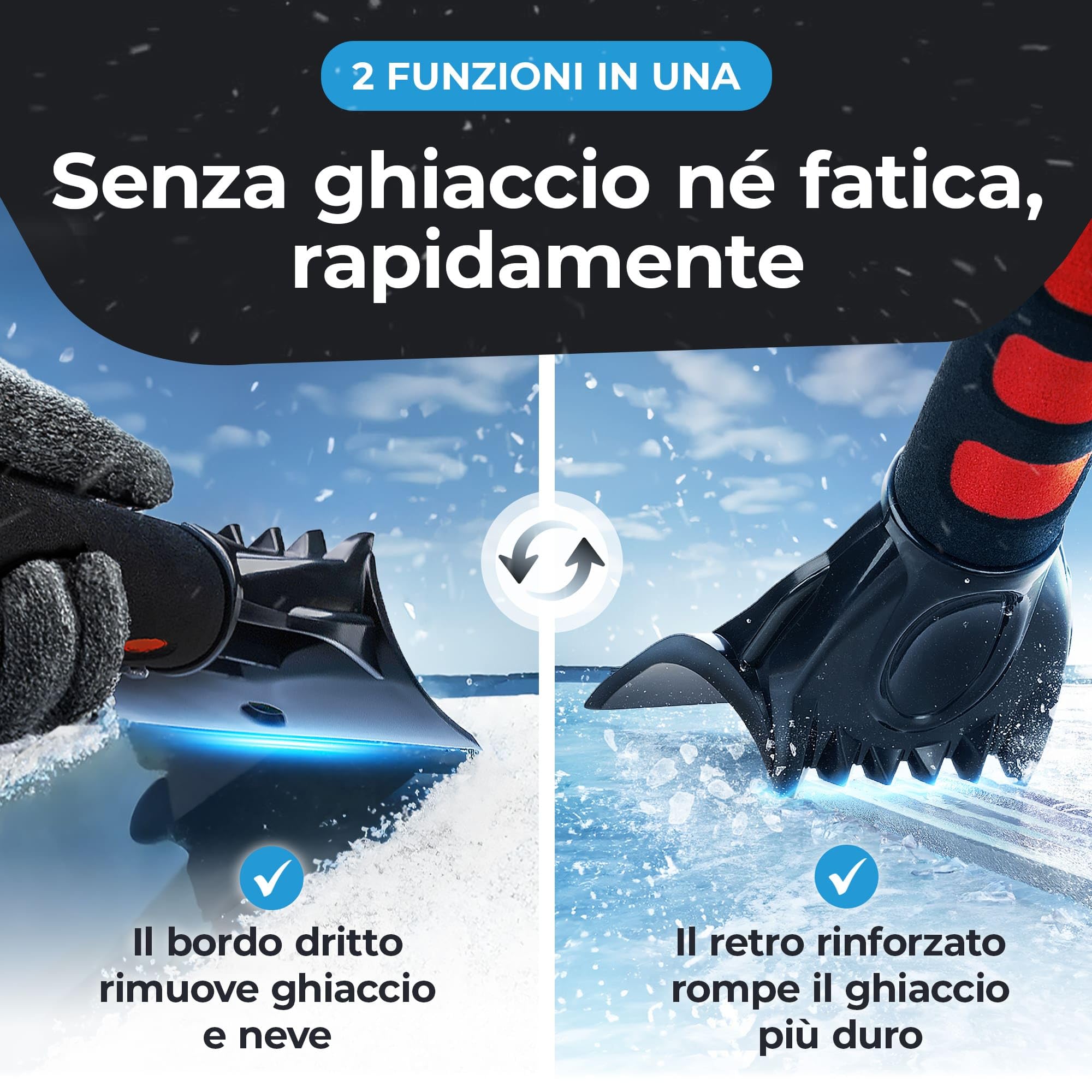 LYVANAS Raschietto per Ghiaccio Auto Impugnatura ergonomica