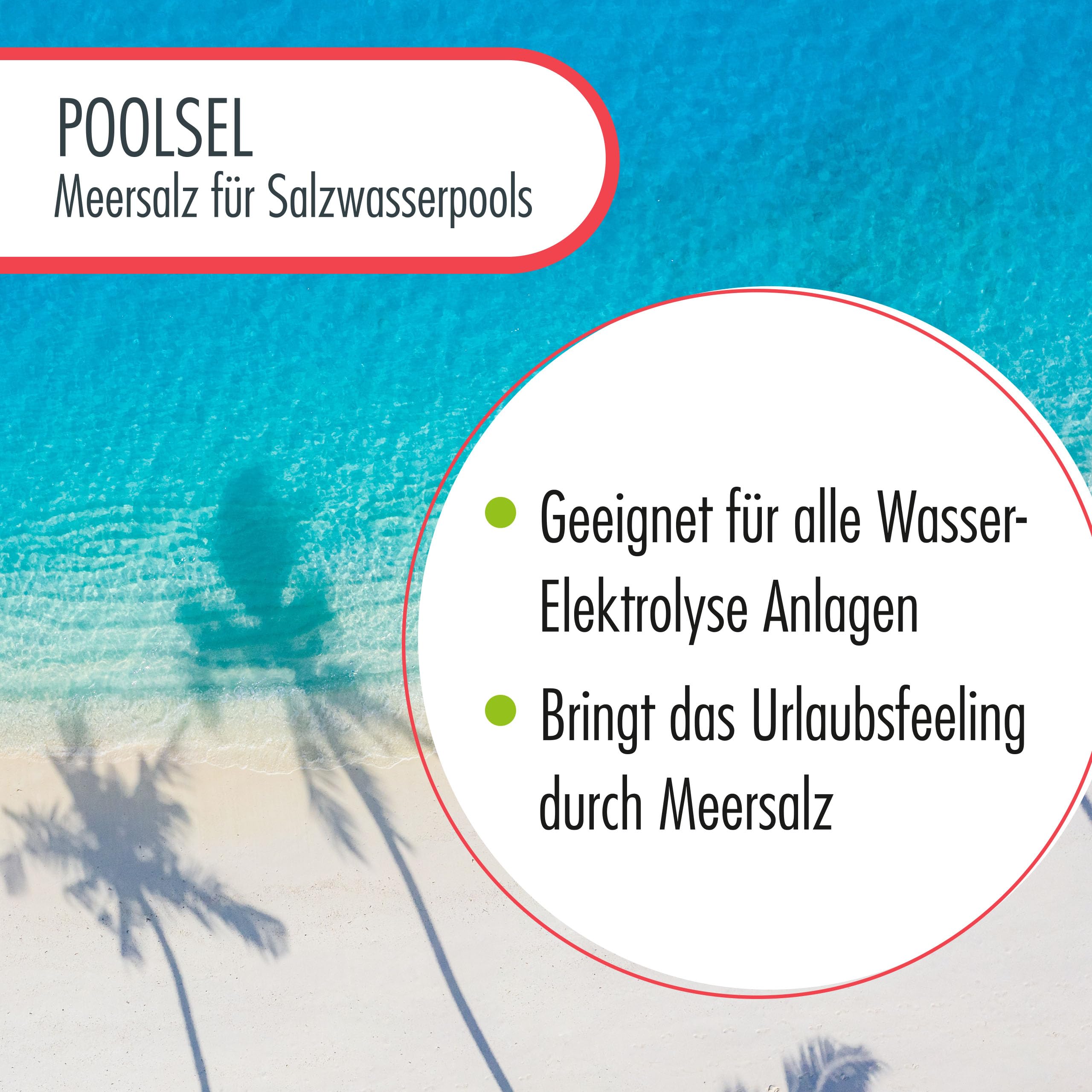 6 x 25 kg POOLSEL Meersalz für Salzwasserpools