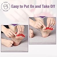 Vista 22 de Dr. JK- Separador de dedos de gel ToePal, 2 pares, espaciadores de dedos, corrector de juanetes