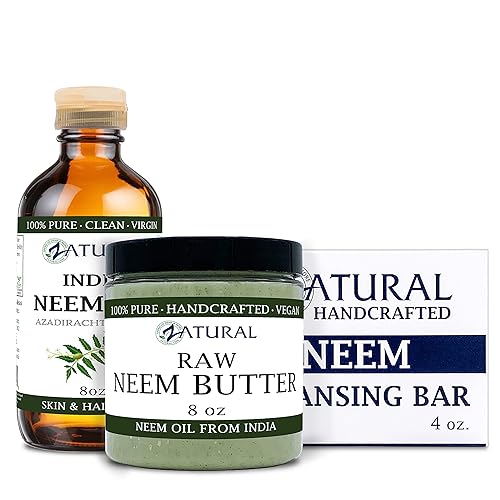 Zatural Ahorra más del 10% en paquete de Neem (aceite de neem, mantequilla de neem, jabón de neem)